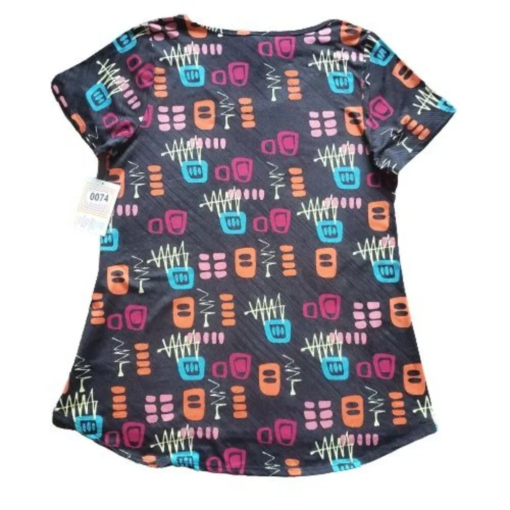 LulaRoe‎ Women's Short Sleeve Multicolor Print Classic T-Shirt Size Medium NWT - Picture 8 of 9